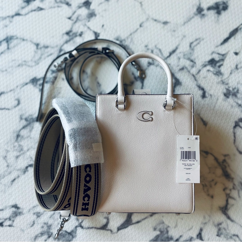 Coach Tote 16 Crossgrain Leather Crossbody Bag